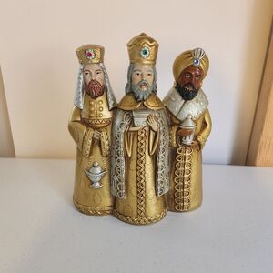 Vintage Christmas Decor Three Kings Wind Up Music Decoration Japan Works 1960s